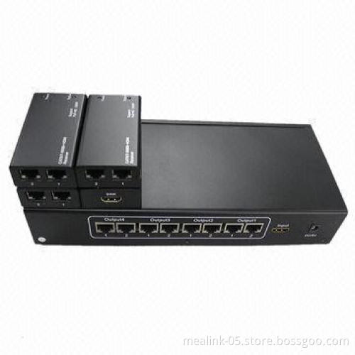 1 x 4 HDMI® Extender, Over Cat6e Cable with Supports High-video Resolution 1,080 Pixels
